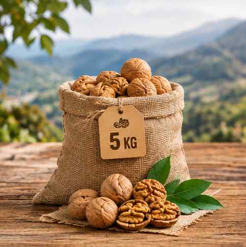 5 kilogramlık pakette satışa sunulan Kahramanmaraş Çağlayancerit Cevizi